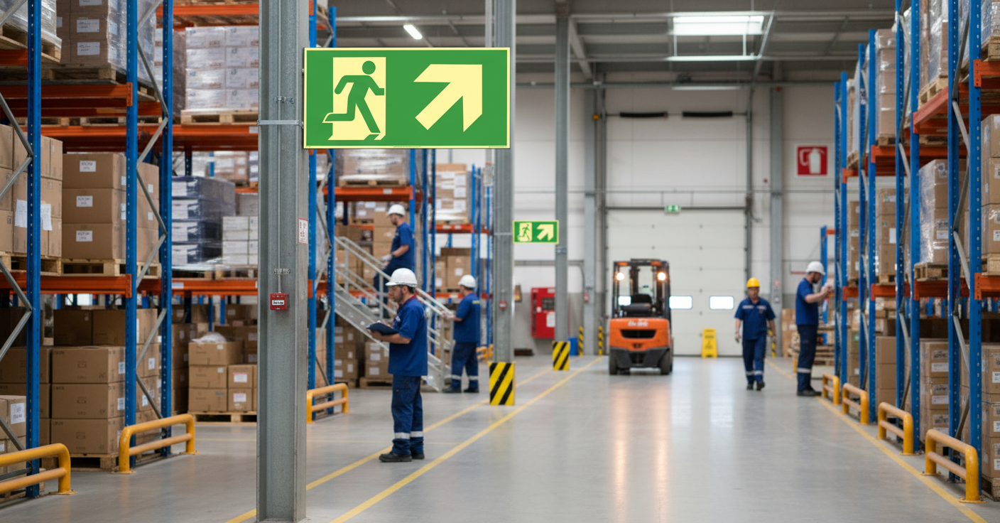 Premium Directional Sign for Emergency Exit Right - Multiple Sizes Available with High-Visibility Coating