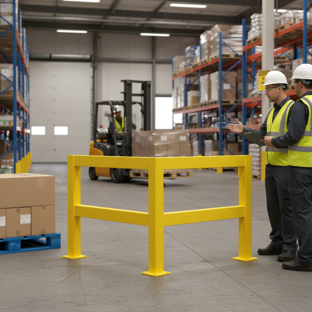 Heavy Duty Corner Barrier Kit - Complete Railing System for Doorways and Walkways with Installation Components | Barriers Co