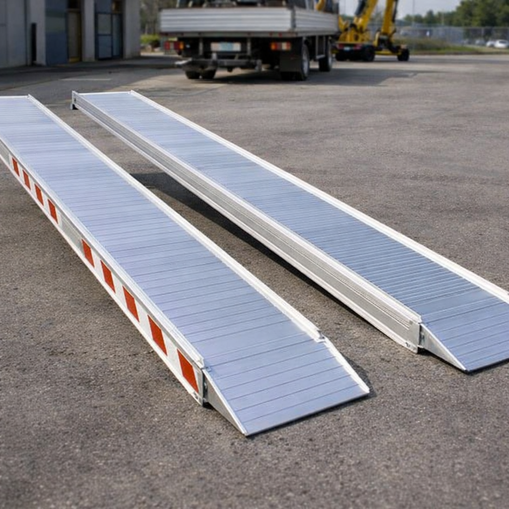 Aluminium Loading Ramps – 4000x400mm – 2500kg Capacity – Plant & Digger Use