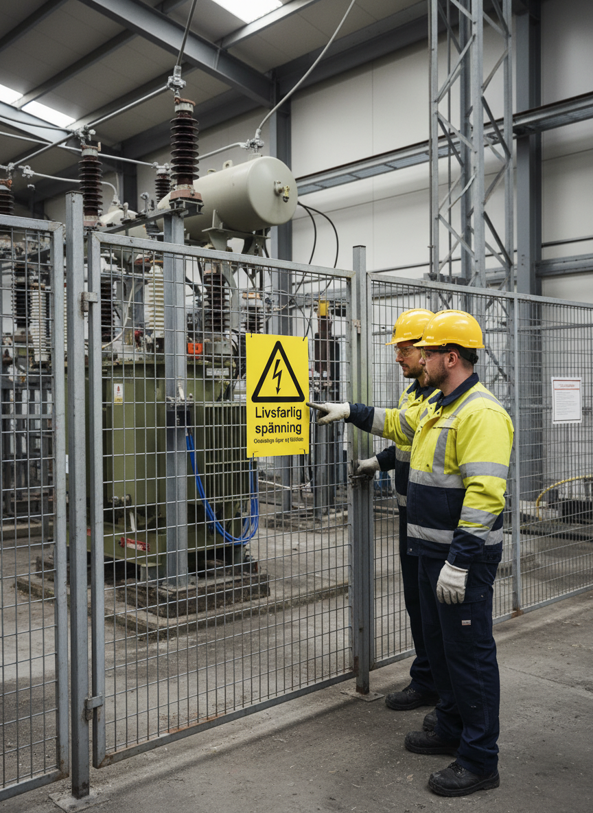 Professional Warning Sign for Hazardous Voltage - Available in Various Materials and Sizes for Workplace Safety