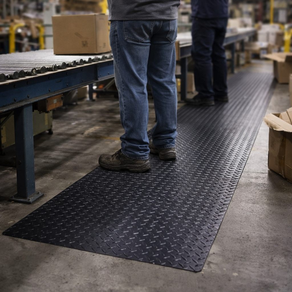 Anti-Fatigue Mat – Black – 14mm Thick – Industrial Use
