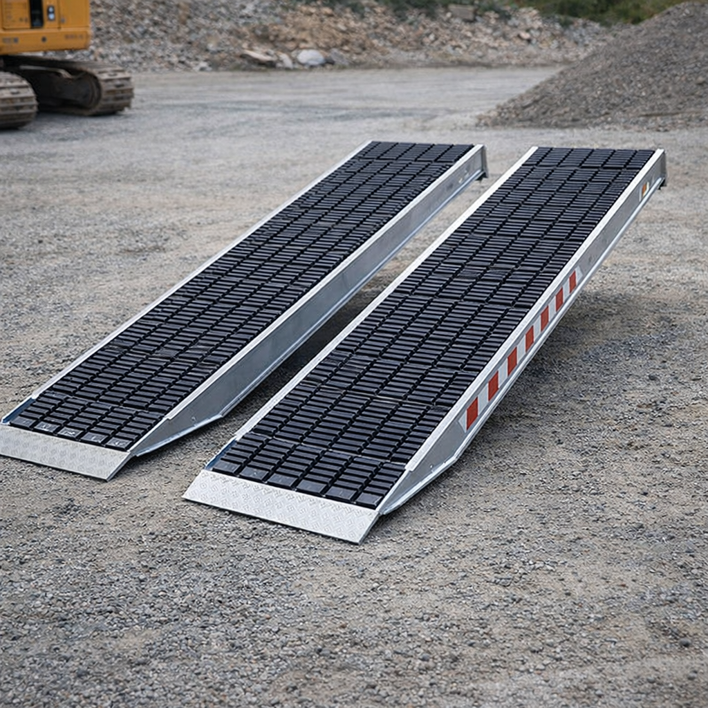 Industrial Grade Ramps – 2500mm x 480mm – 17,500kg Capacity – Steel Tracks
