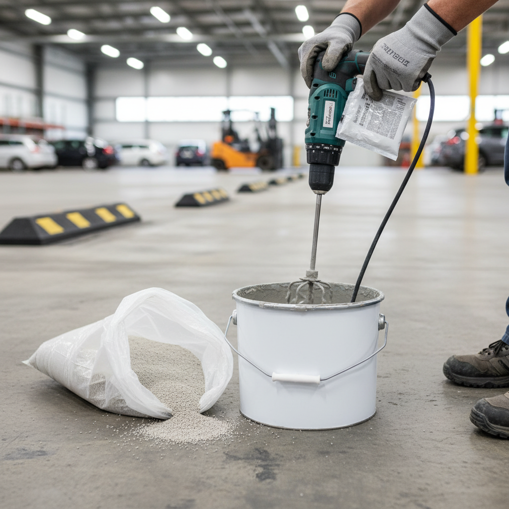 Professional 3-Part Heavy Duty Adhesive for Wheel Stops - Fast Curing and Durable for Concrete, Tarmac, and... | Barriers Co