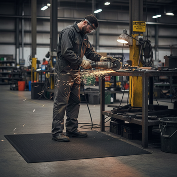 Premium Light Duty Anti-Fatigue Matting with Ribbed Surface for Enhanced Traction and Comfort in Warehousing