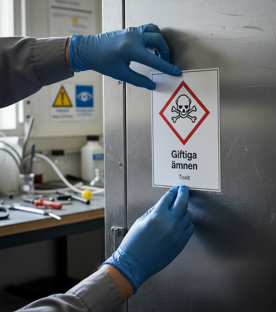 Professional Warning Sign for Toxic Substances - Durable Materials, Multiple Sizes and Mounting Options