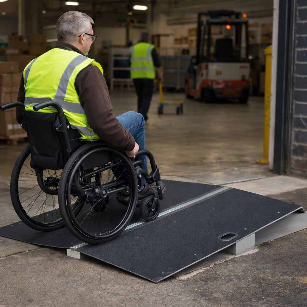 Bridge Threshold Ramp – White – 350kg Capacity – Wheelchair & Mobility Scooter