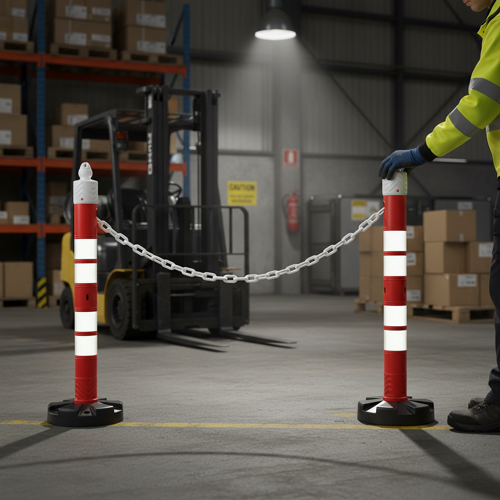 Premium 1100 mm Traffic Delineator Post with Double Reflective Bands for Enhanced Road Safety and Visibility