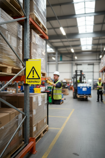 Premium Warning Flag with Clear 'Warning!' Message for Enhanced Visibility and Safety Guidance