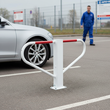 Premium Foldable Car Park Barrier with Secure Lock and Durable Finish for Enhanced Parking Control