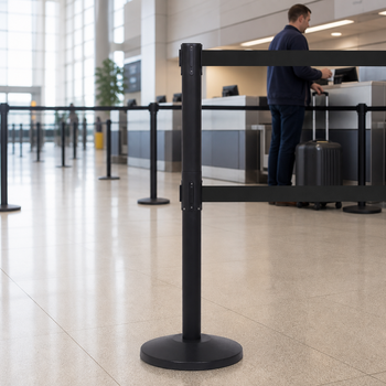 QueuePro Twin Belt Barrier System 3.4m for Airports & Retail