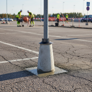 Premium Concrete Base for 60mm Diameter Post - Height 500mm for Secure Installation