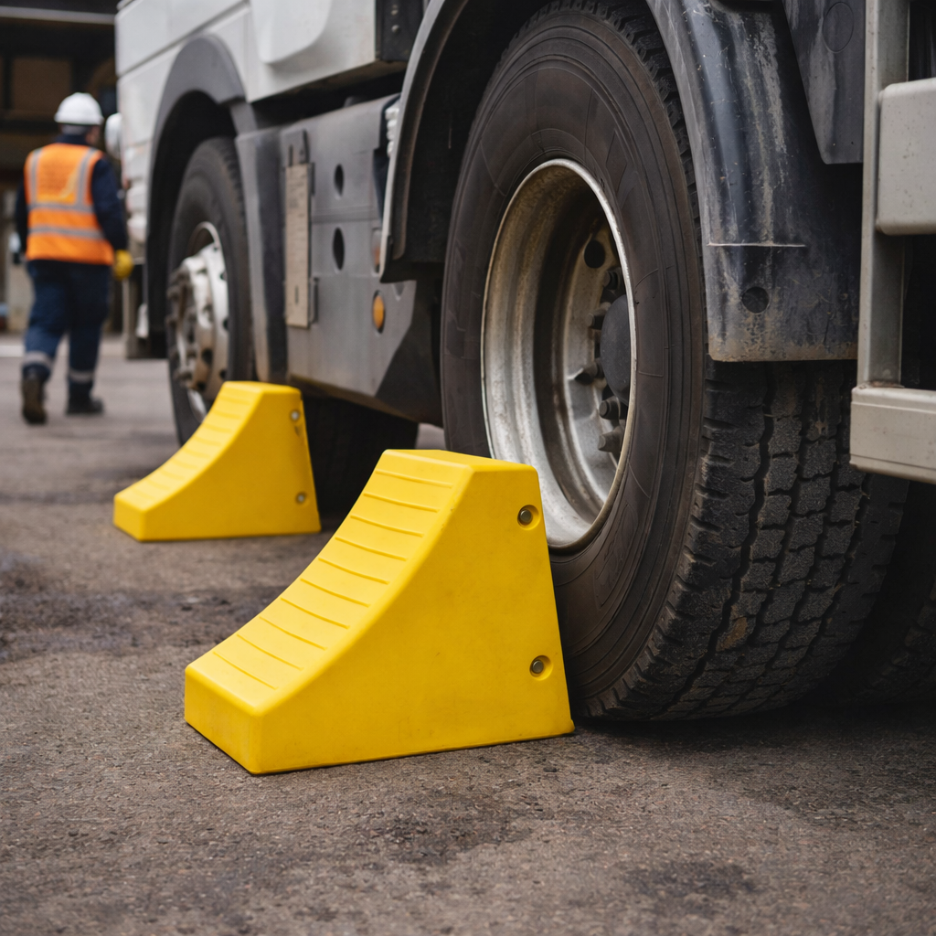 Heavy Duty Wheel Chocks – 37cm W x 40cm H x 62cm L – Industrial Grade – Vehicle Safety