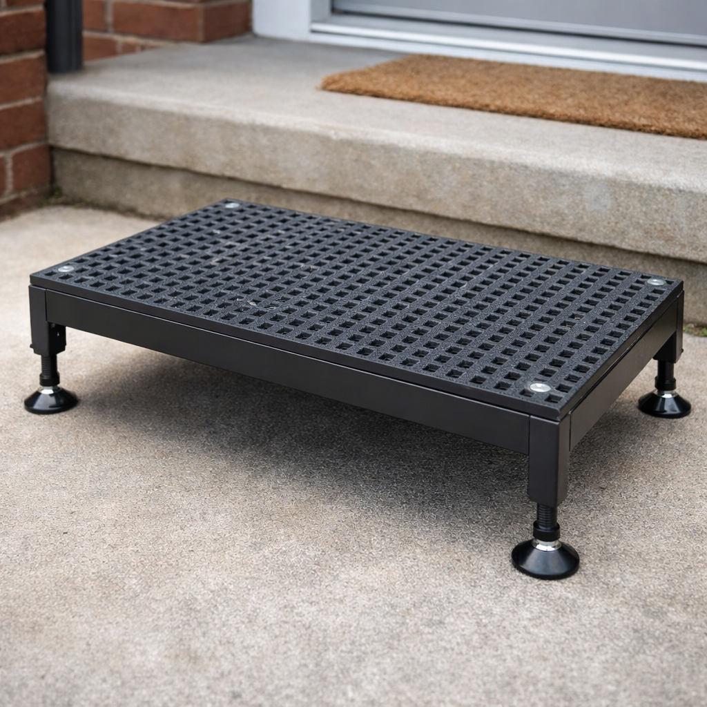 Adjustable Half Step – Black – 300kg Capacity – Mobility Access