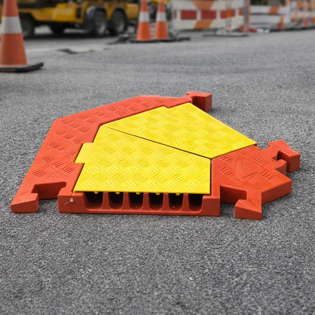 5 Channel Cable Protector – 45 Deg Right Turn – Industrial Grade – Cable Protection