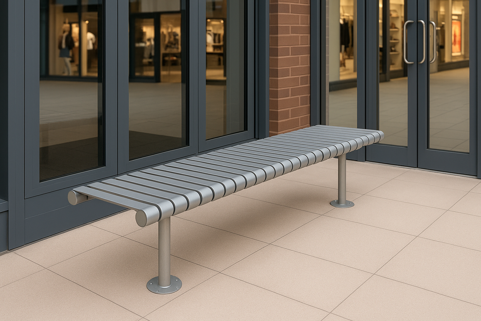 1750mm Duraforgix Steel Bench – Heavy-Duty Outdoor Seating for Schools, Parks & Commercial Spaces 2