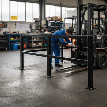 Premium Modular Impact Protection Railing System for Industrial Safety with High Visibility and Medium Duty Design