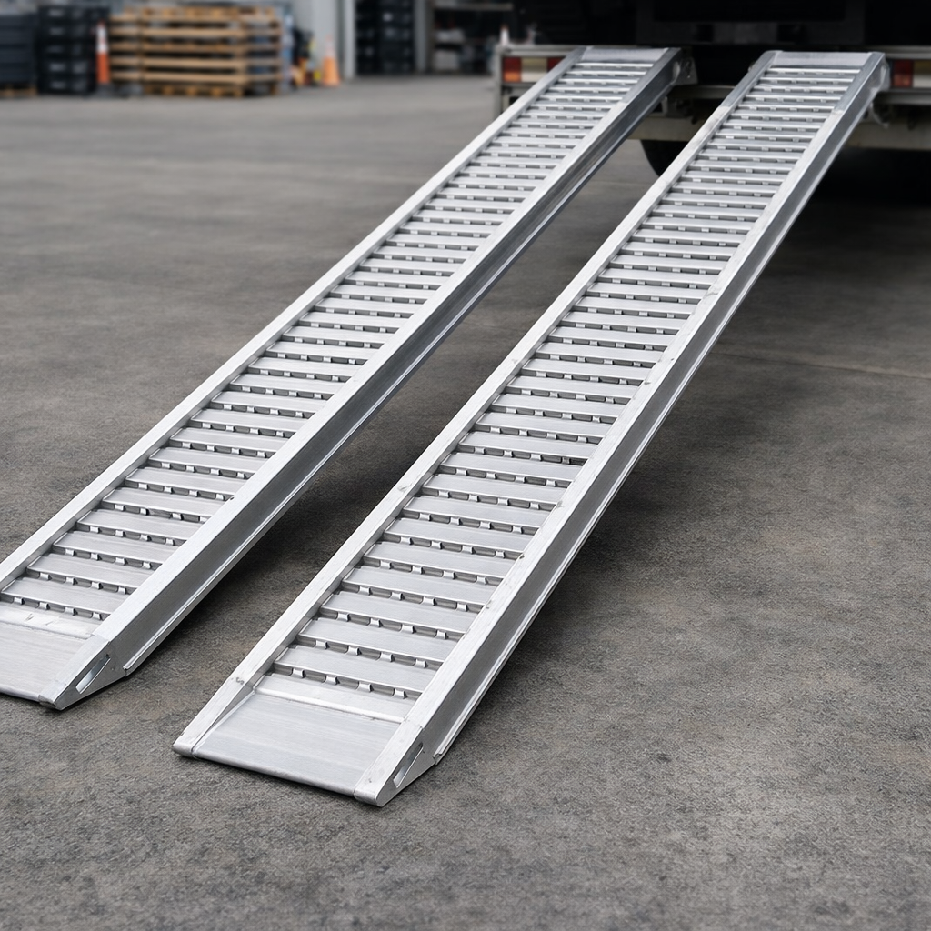 Aluminium Loading Ramps – 4000mm x 520mm – 9145kg Capacity – Industrial Use