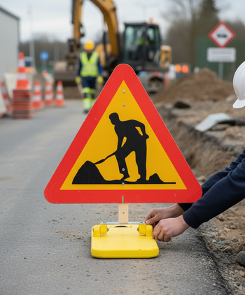 Premium A20 Sign Holder for Road Work - Lightweight and Durable with 10.5 kg Weight