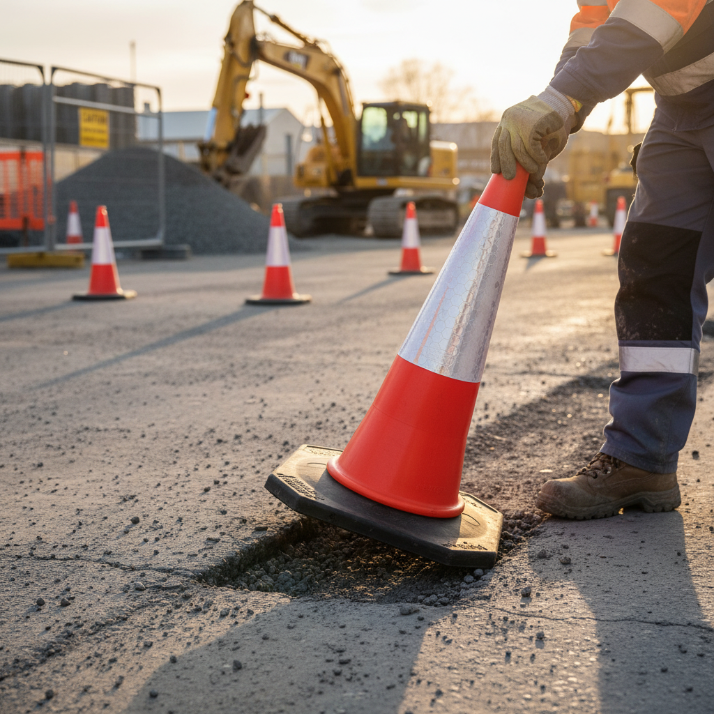 Heavy Duty 1 Metre Tall Traffic Cone for Road Safety and Visibility - High-Quality Professional Grade for... | Barriers Co