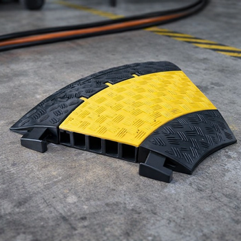 Industrial Cable Protector – 45 Degree Curve – 5 Channel – Indoor/Outdoor