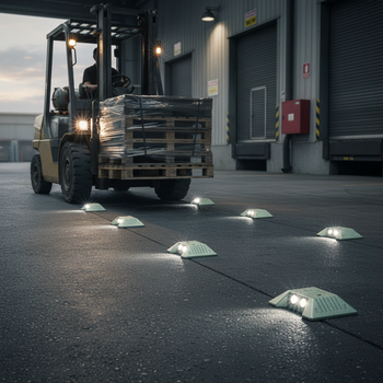 Heavy Duty Cast Aluminium Road Studs with Enhanced Nighttime Visibility and Secure Bolt-Down Installation for Road Safety