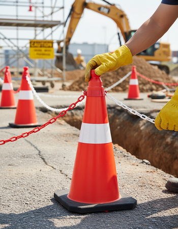 Premium Chain Holder for Traffic Cone - Easy Attachment for Enhanced Visibility and Barrier Creation