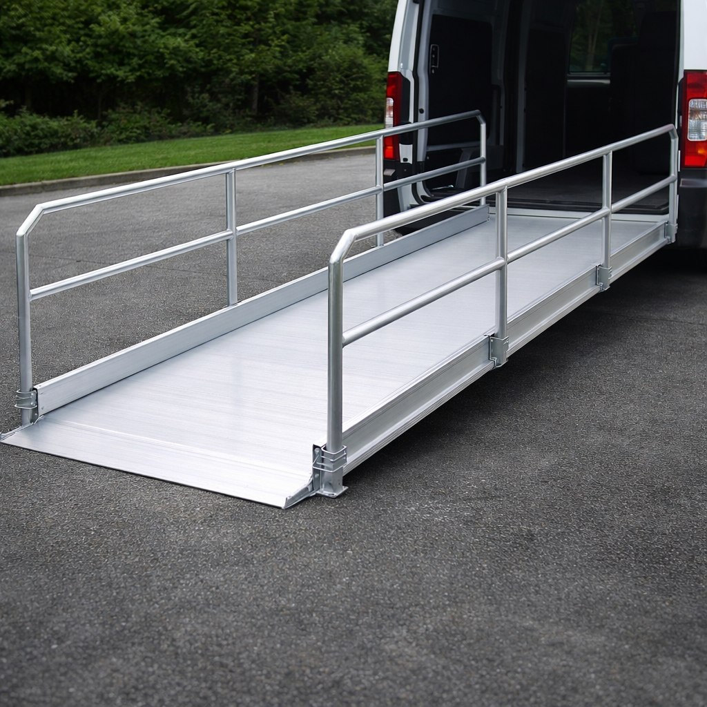 Vehicle Accessible Ramps – 2990mm Long, 1000mm Width – Handrails – Commercial Use