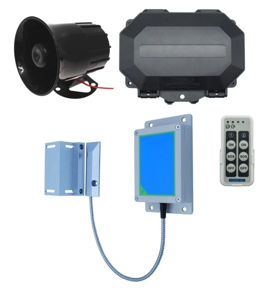 Long Range Wireless Gate Alarm With Outdoor Receiver & Loud 6-tone Siren