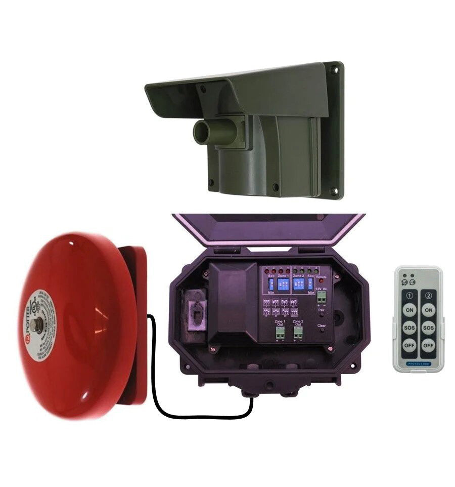 Long Range Driveway PIR Alarm with Outdoor Receiver & Loud Bell