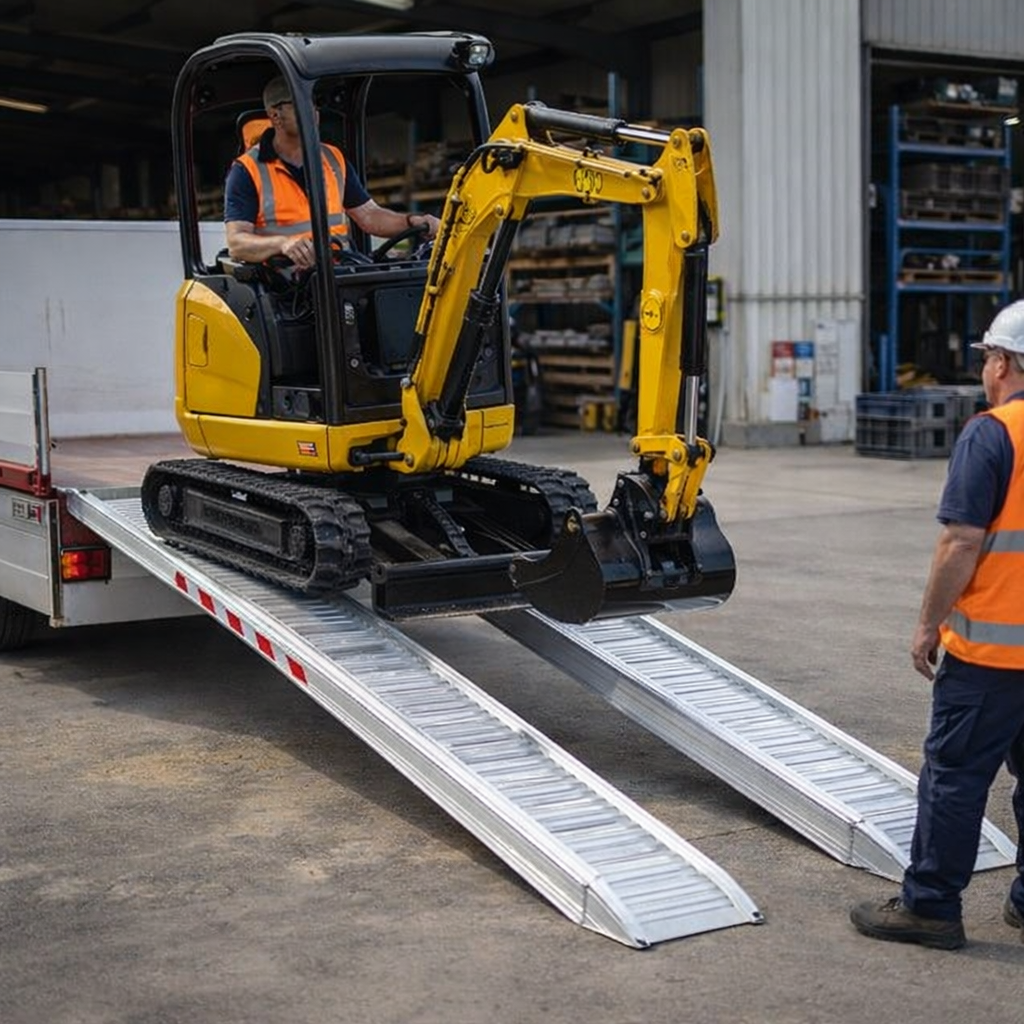Aluminium Loading Ramps – 3000x360mm – 6000kg Capacity – Plant & Digger
