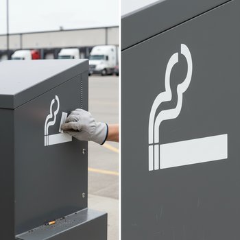 Premium Durable Cigarette Decals for Smoking Shelters - Weather Resistant, Long-Lasting & Eco-Friendly (Pair)