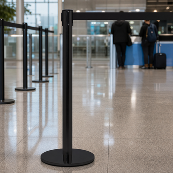 Retractable Belt Barrier System 3.4m for Airports & Retail