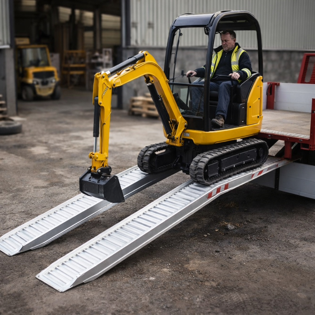 Aluminium Loading Ramps – 3500mm x 360mm – 1900kg Capacity – Machinery