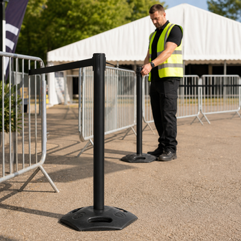 WeatherMaster 300 Outdoor Belt Barrier System 4.9m x 50mm for Event Queuing