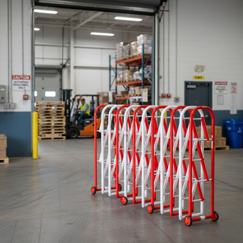 Premium Expanding Barrier System - Heavy Duty for Crowd Control, 4ft or 6ft Height Options