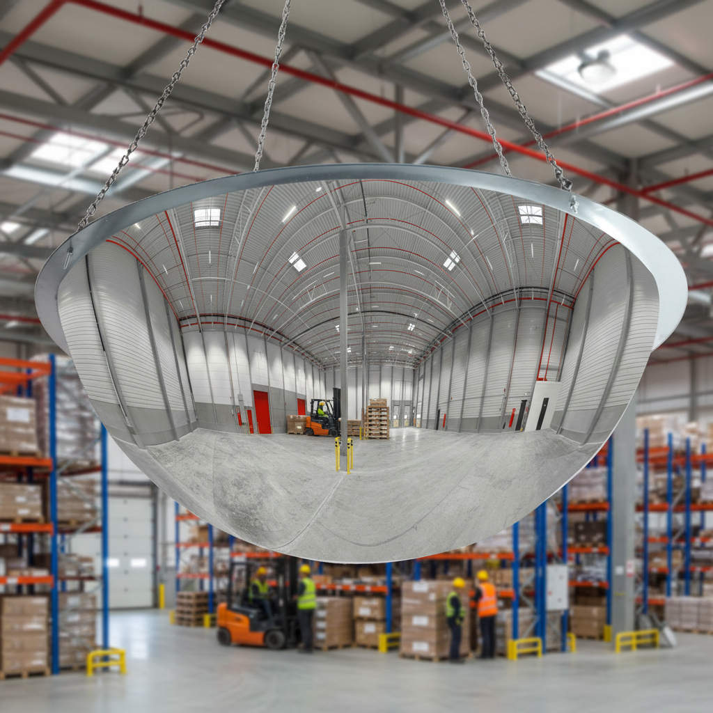 Premium Panoramic 360-Degree Indoor Observation Mirror for Safety in Warehouses and Supermarkets | Barriers Co