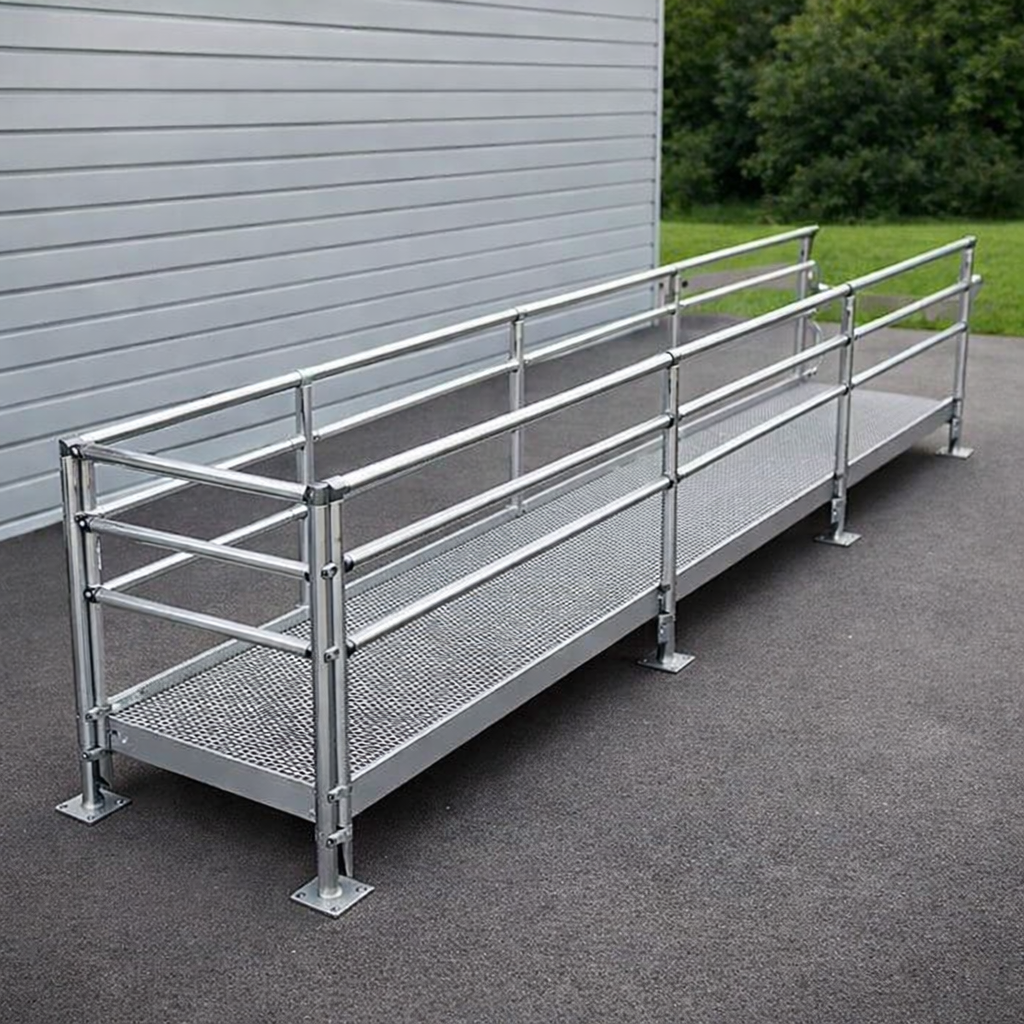 Modular Ramp Kit – 1500mm x 4600mm – Double Height Handrails – Wheelchair & Mobility Access