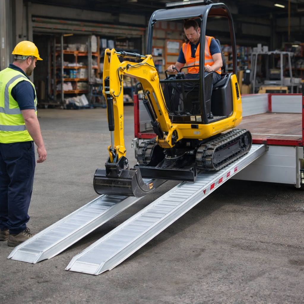 Aluminium Loading Ramps – 3000mm x 300mm – 2330kg Capacity – Professional Vehicle & Machinery Use