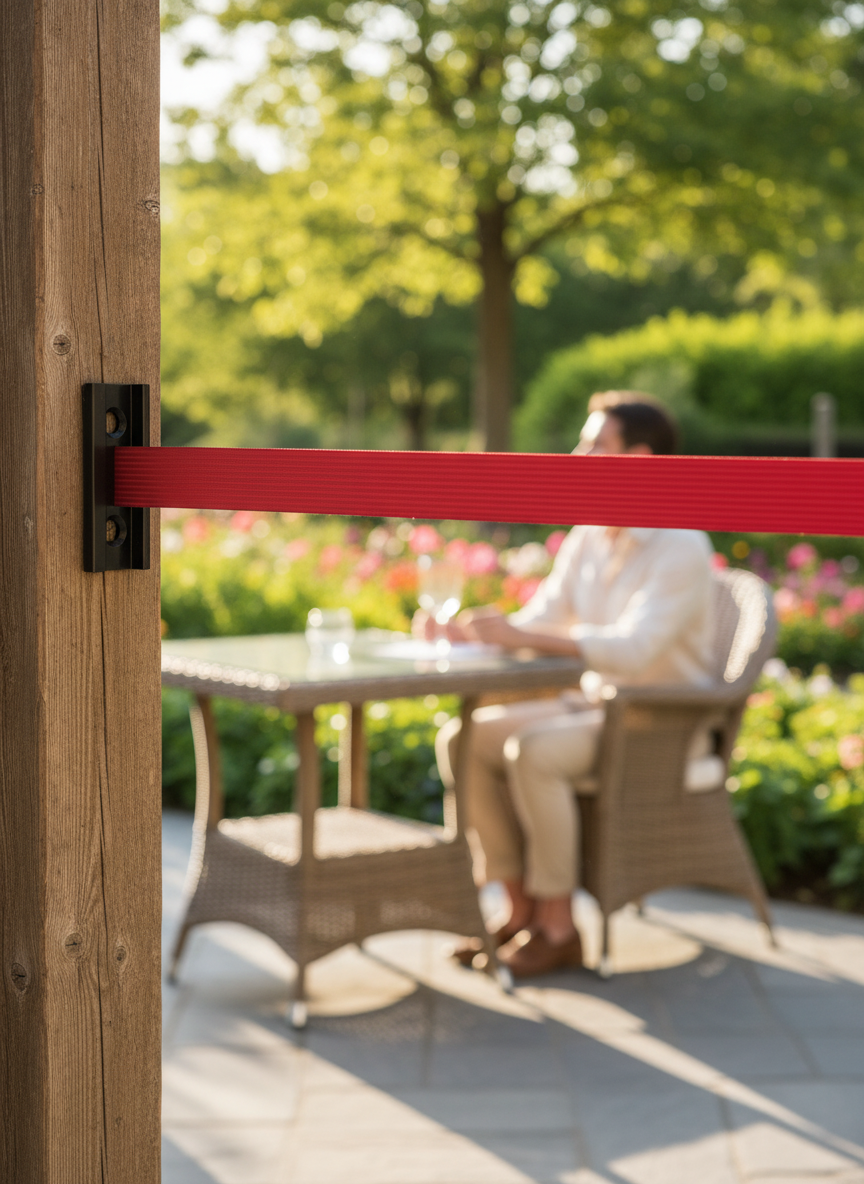 Premium Wall Receptacle for Retractable Belts with Panic Release Functionality and Mounting Screws