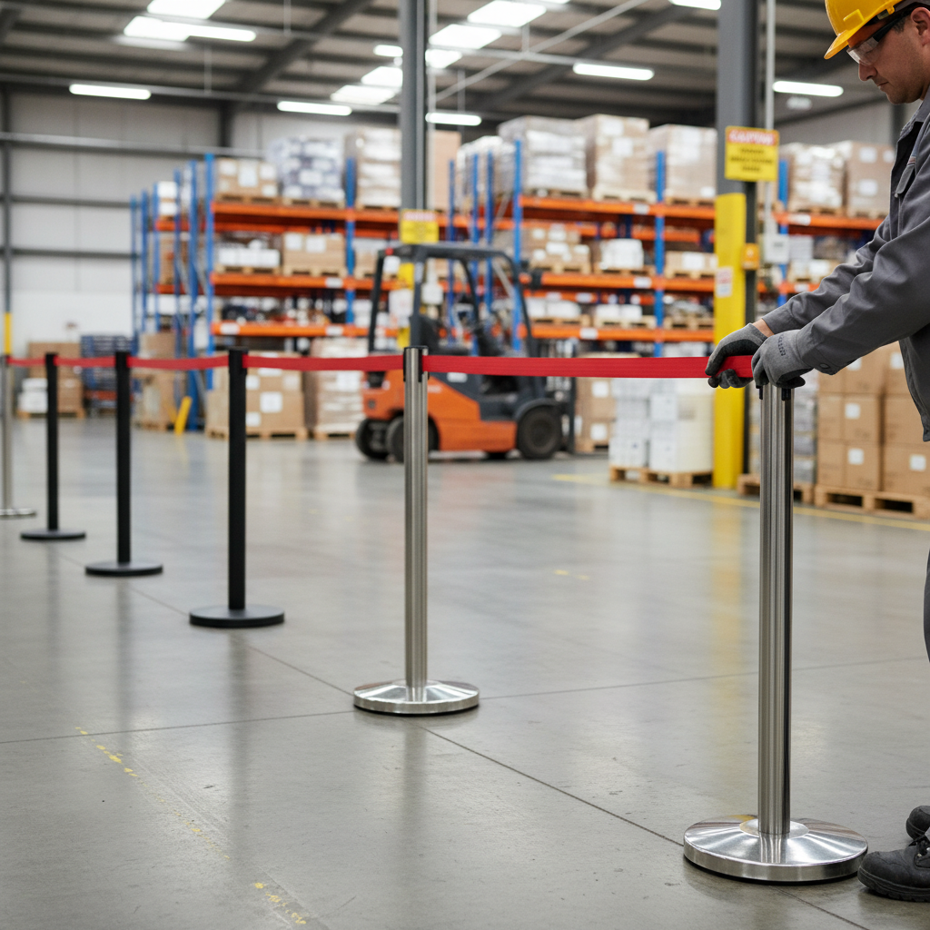 Premium Economy Barrier with 3m Retractable Belt for Crowd Control - Heavy Duty Steel Post and Galvanized Base