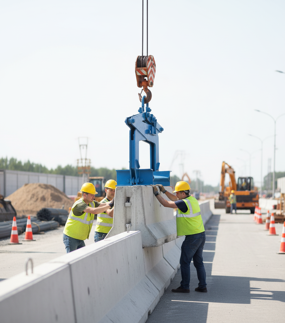 Premium Heavy Duty Lift Tool for Barrier Installation with Automatic Grip Functionality