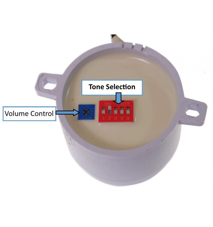 Protect-800 Weather-Proof 2-Channel Wireless Receiver with Adjustable Siren & Blue Strobe (800 m Range)