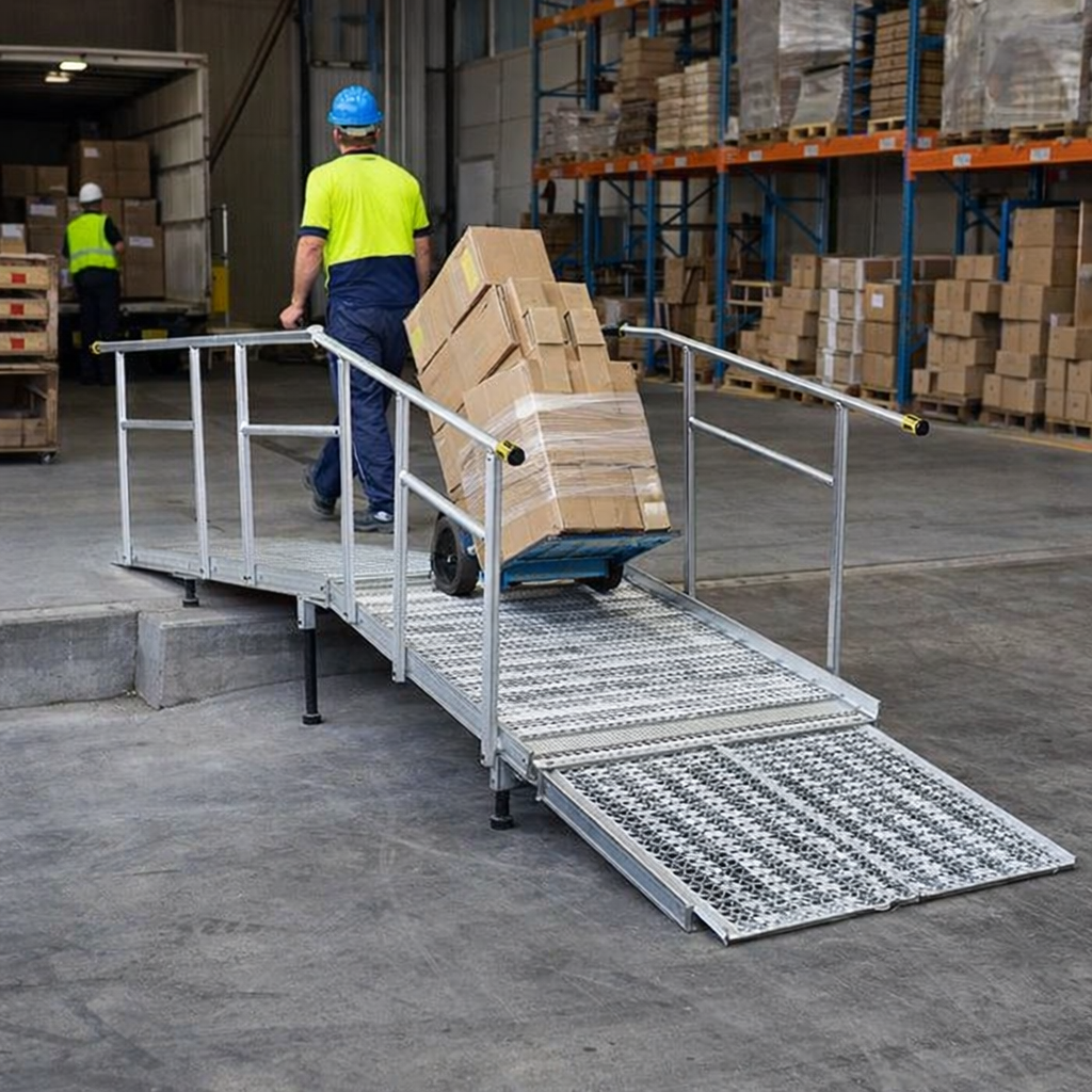 Aluminium Modular Ramp Kit – 900mm x 4000mm – Handrails – Wheelchair Access