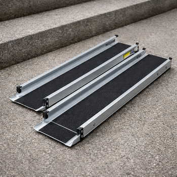 Telescopic Channel Ramps – 4ft – Black Grip Surface – Kerbs & Steps