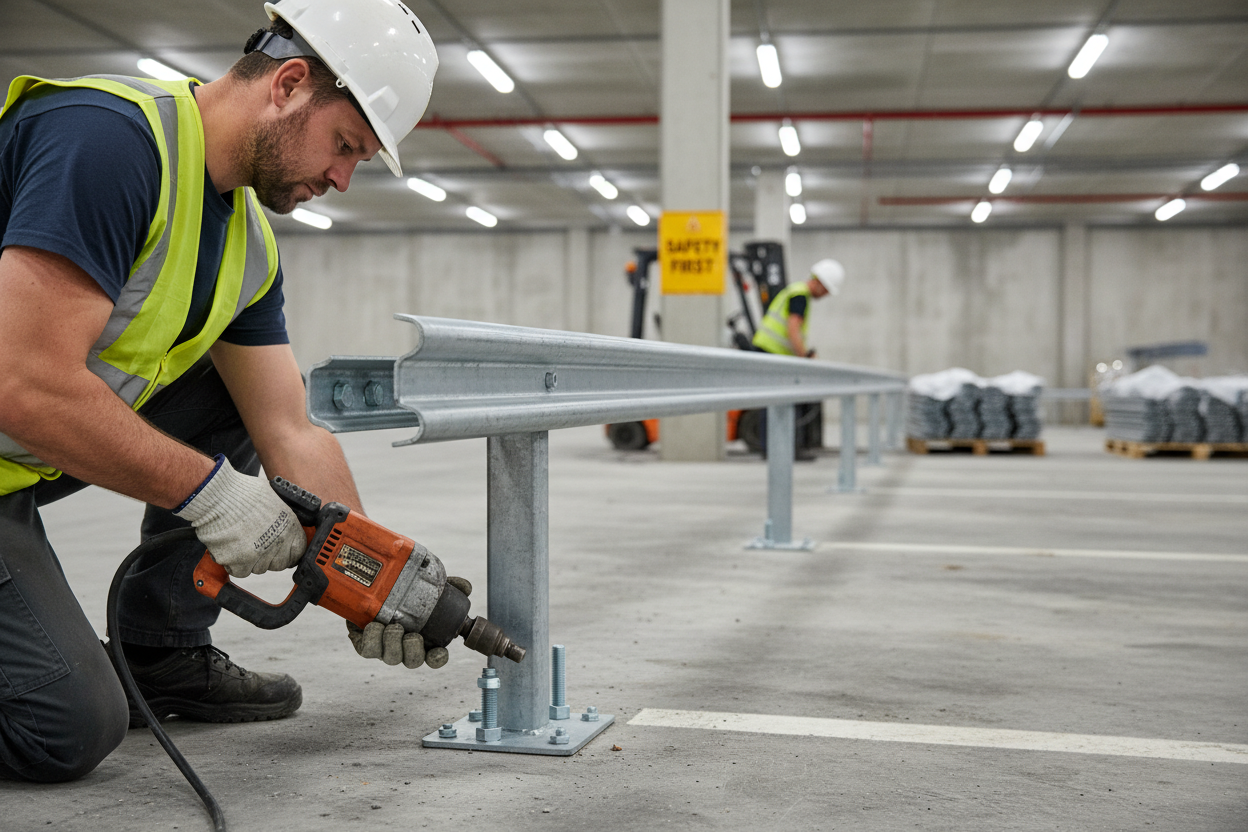 Premium Modular Parking Barrier with K-Profile and High Impact Resistance for Versatile Vehicle Control