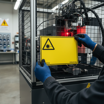 Premium Warning Sign for Laser Radiation Class 4 - Durable and Easy to Install Options