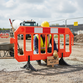 Premium Plastic Guard Barriers with Incredible Strength and 360° Swivel Feet - Stackable and Customizable Colors