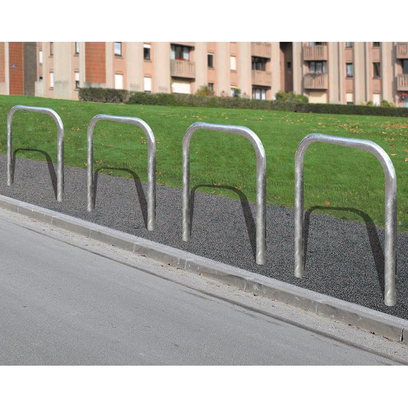 Galvanised Steel Hoop Barrier - Ø 60mm, 1000mm Height Ideal for Ground or Base Plate Installation