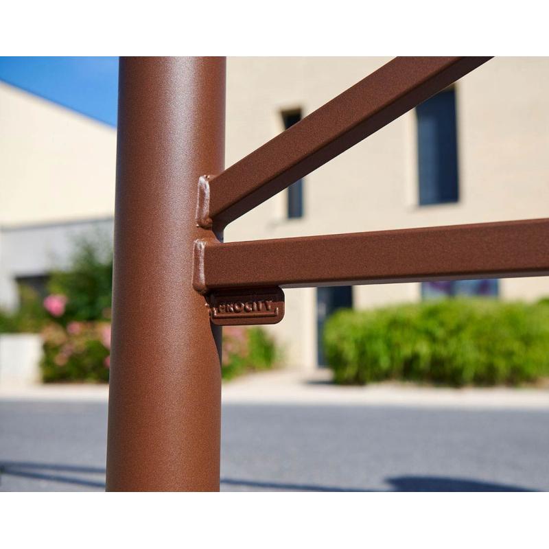 Durable Dome Top Railing Zinc Primed, Simple Cross Design