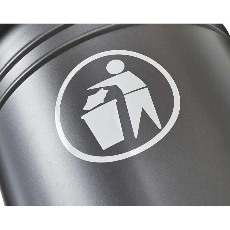 Base Mounted Standard Steel Litter Bin - 60 Litres Enhance Your Urban Environment